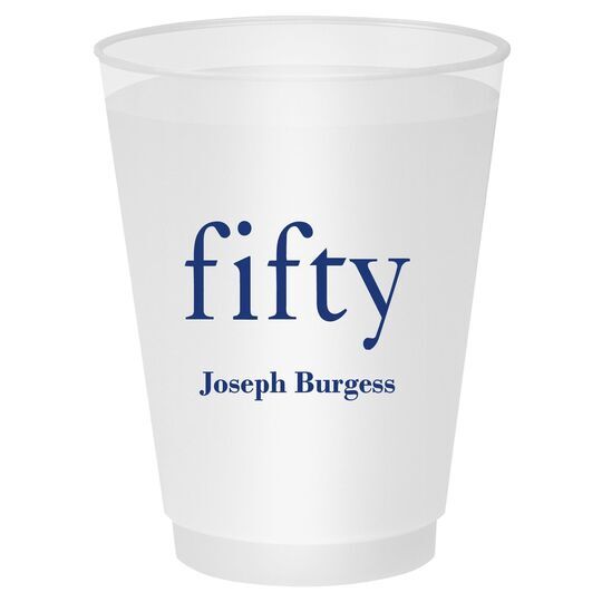 Big Number Fifty Shatterproof Cups